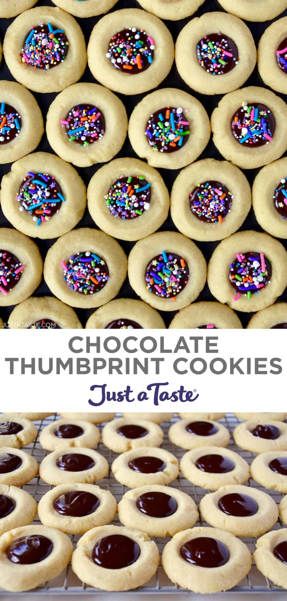 Chocolate Thumbprint Cookies Just a Taste