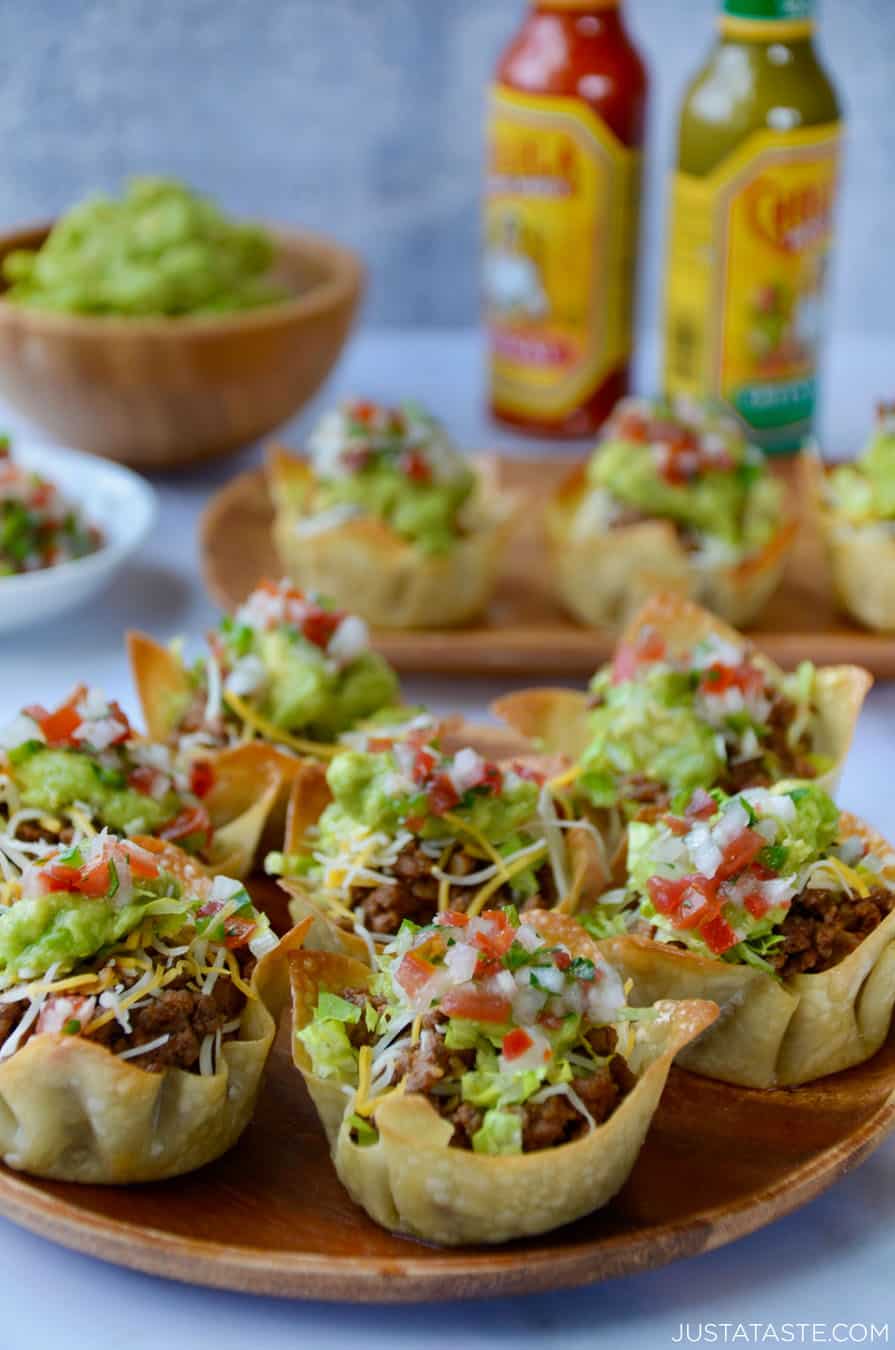 Easy Taco Salad Cups - Just a Taste