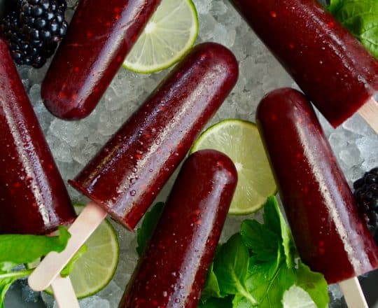 Blackberry Mojito Popsicles