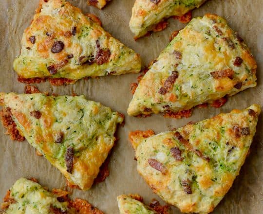 Zucchini Bacon Cheddar Scones