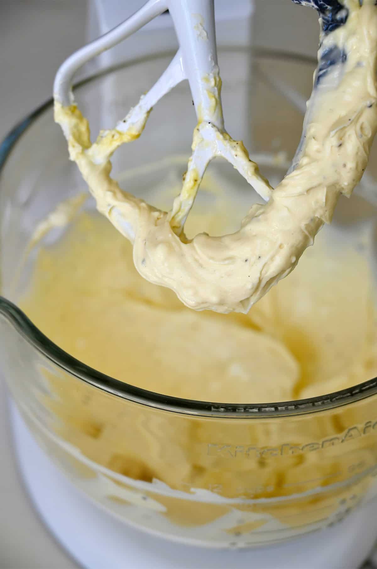 Goat cheese and cream cheese whipped together into a fluffy spread.