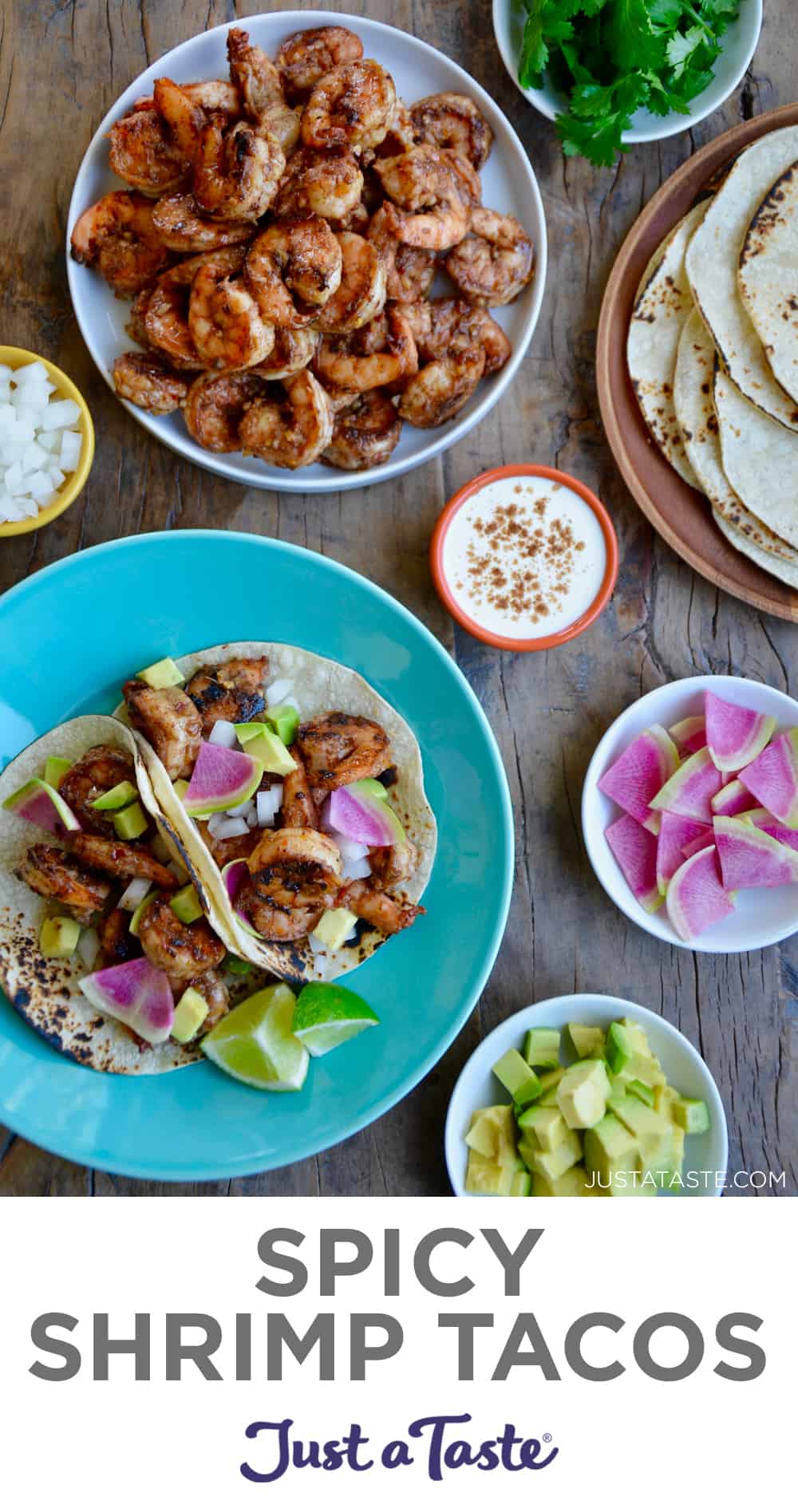 Spicy Shrimp Tacos - Just a Taste
