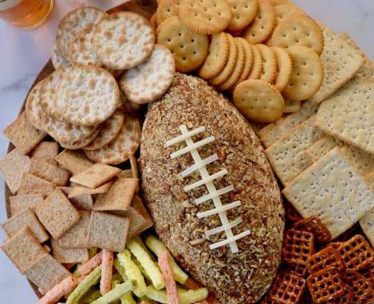 Bacon-Cheddar Football Cheese Ball