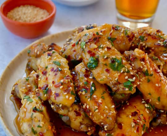 Sticky Sesame Chicken Wings