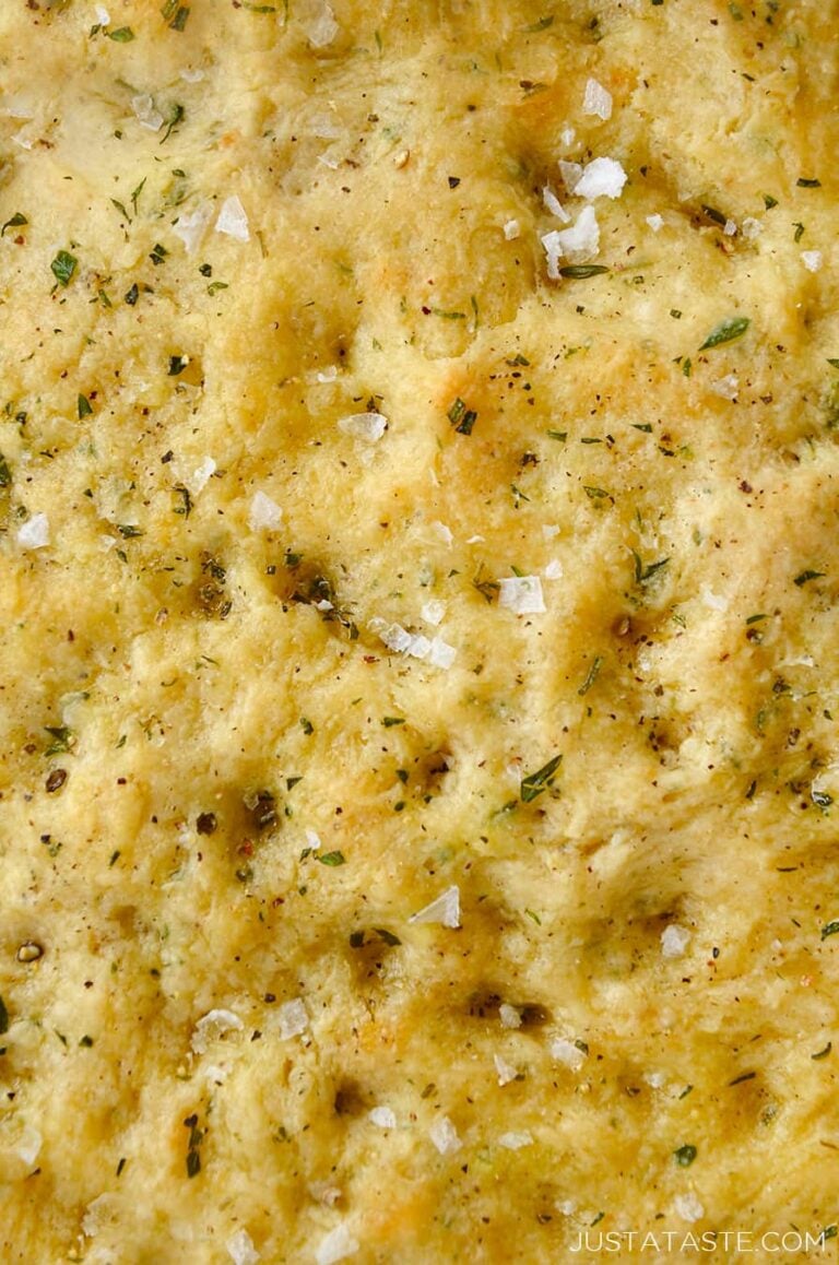Easy Homemade Focaccia (No Yeast) - Just a Taste