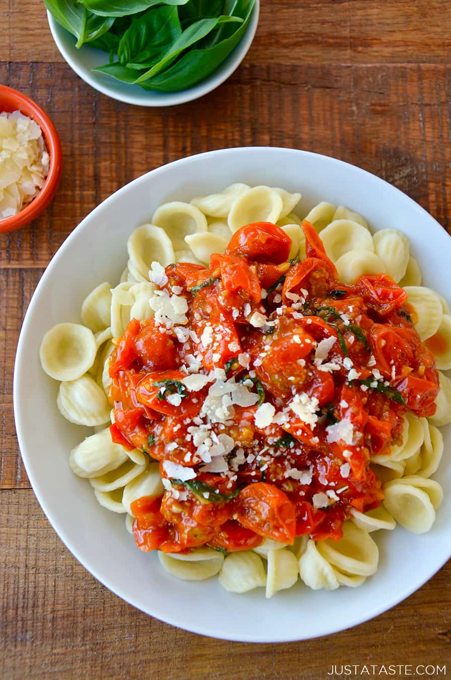 Quick Cherry Tomato Pasta Sauce - Just a Taste