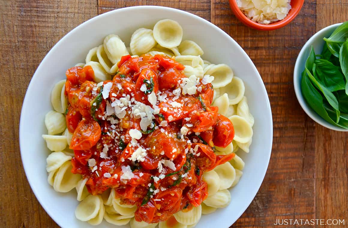 Quick Cherry Tomato Pasta Sauce Just a Taste