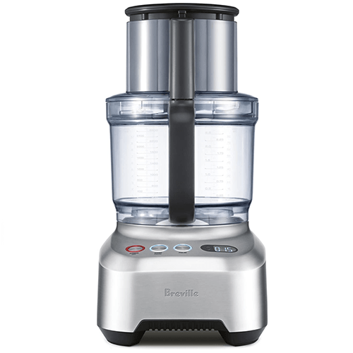 Breville food processor in silver color