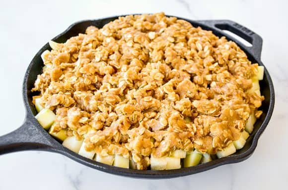 Skillet apple and pear crisp