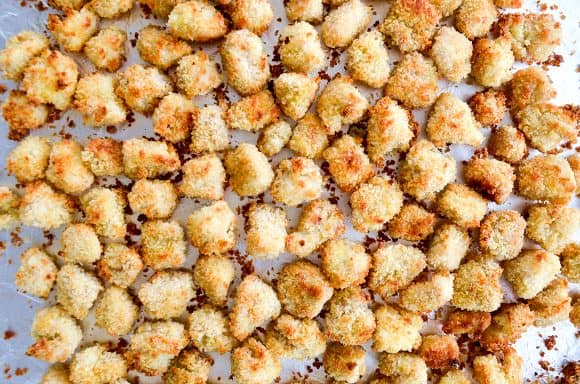 Crispy baked popcorn chicken 