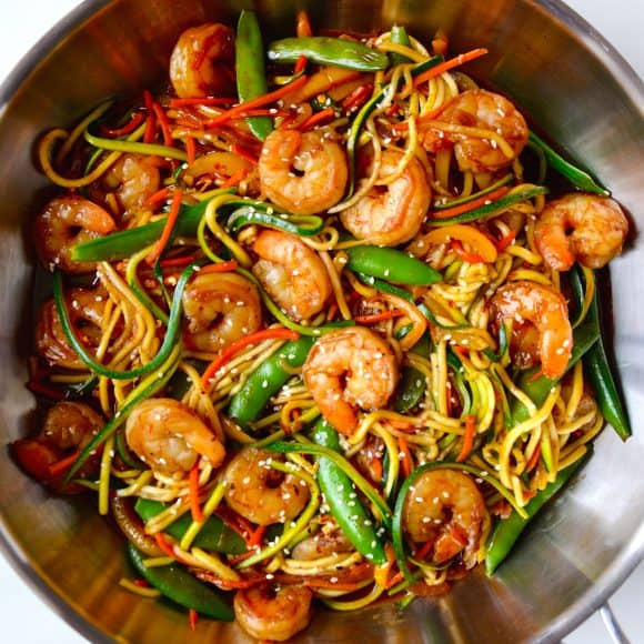 Asian Zucchini Noodle Stir-Fry recipe