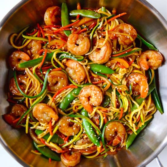 Asian Zucchini Noodle Stir-Fry recipe