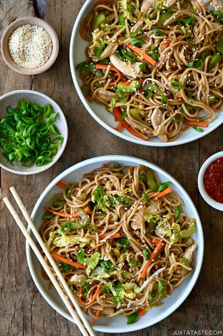Quick Chicken Chow Mein Just a Taste