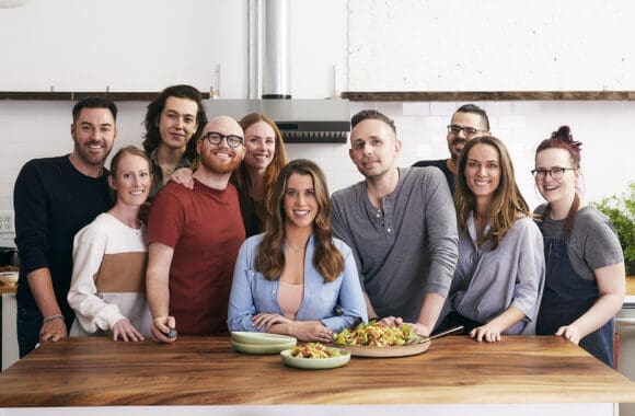 The food photographer, food stylists and prop stylists for The Secret Ingredient Cookbook photo shoot