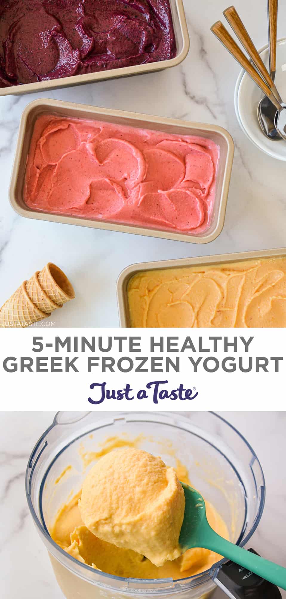 5Minute Healthy Greek Frozen Yogurt Just a Taste