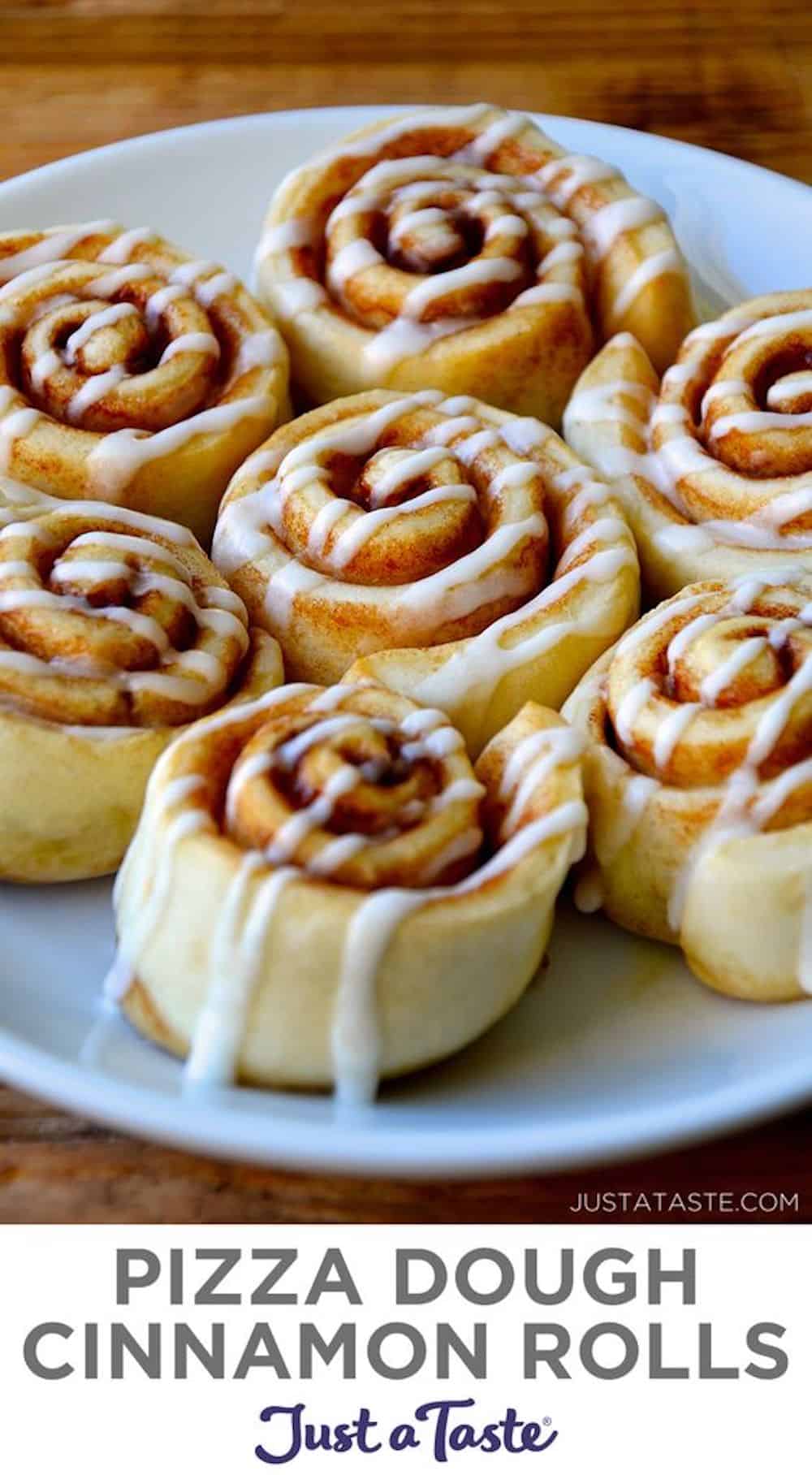 Pizza Dough Cinnamon Rolls Just a Taste