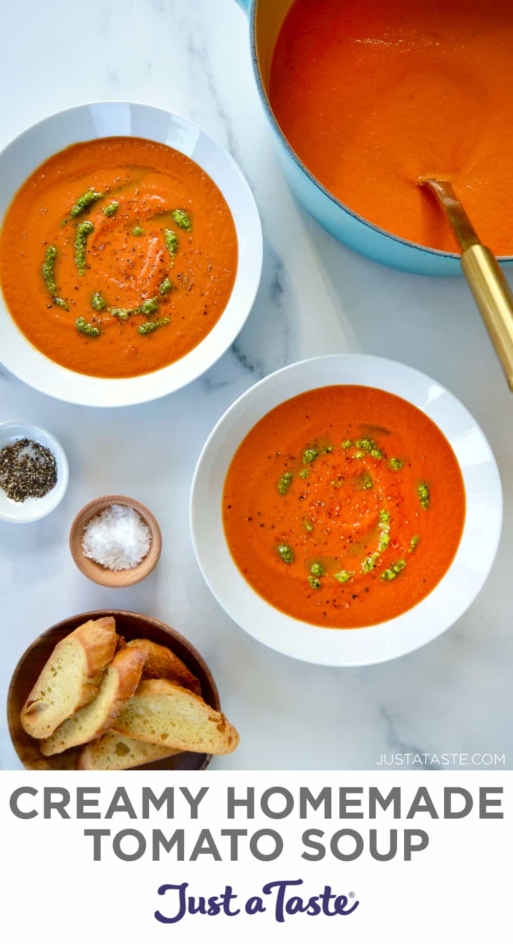 Creamy Homemade Tomato Soup - Just a Taste