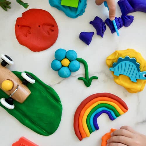 The Easiest Homemade Playdough Recipe {Lasts for Months!}