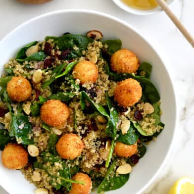 WEDNESDAY: Quinoa Salad with Baked Goat Cheese Rounds