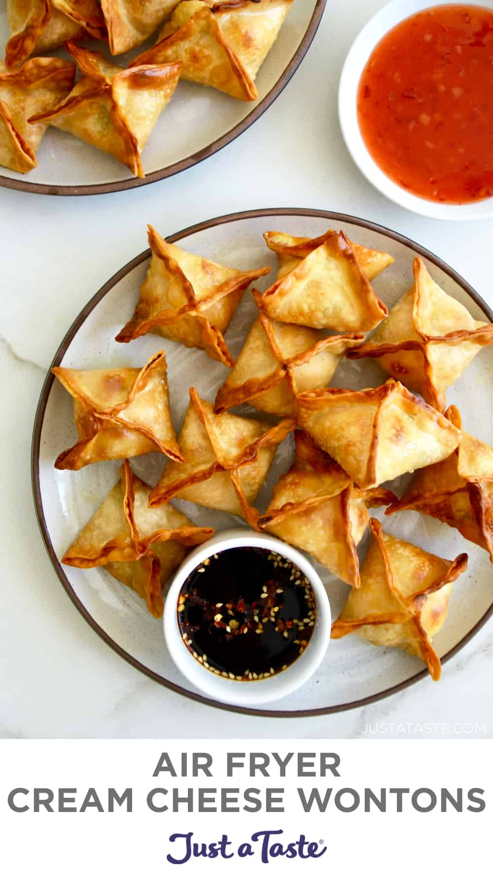 Air Fryer Cream Cheese Wontons Just a Taste