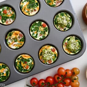 Meal Prep Microwave Egg Cups (Freezer friendly!)