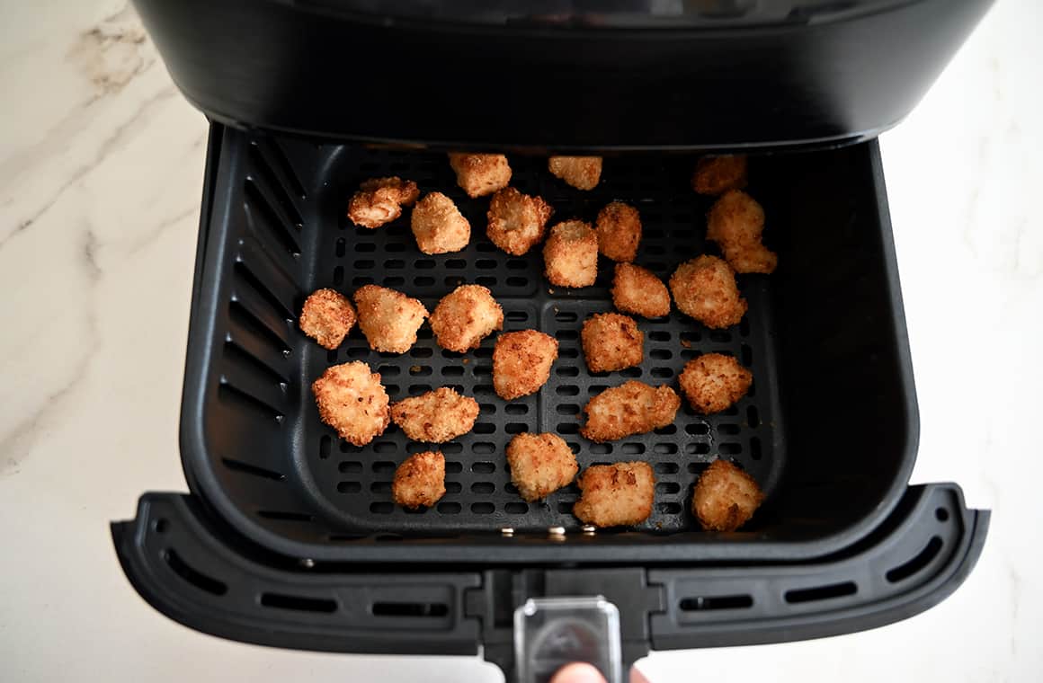 Chicken nuggets in an air fryer