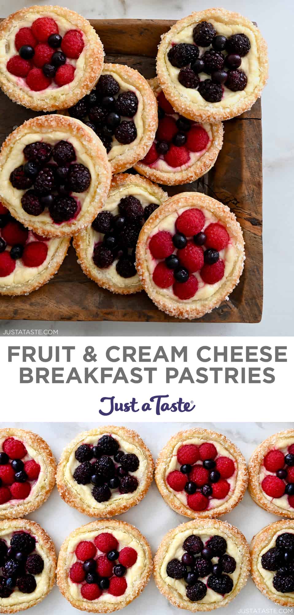 Fruit and Cream Cheese Breakfast Pastries Just a Taste