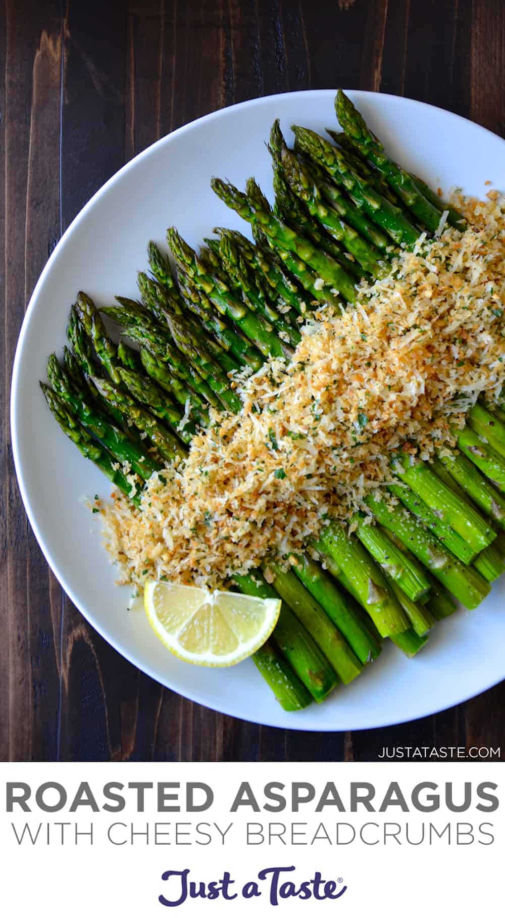Roasted Asparagus with Cheesy Breadcrumbs Just a Taste