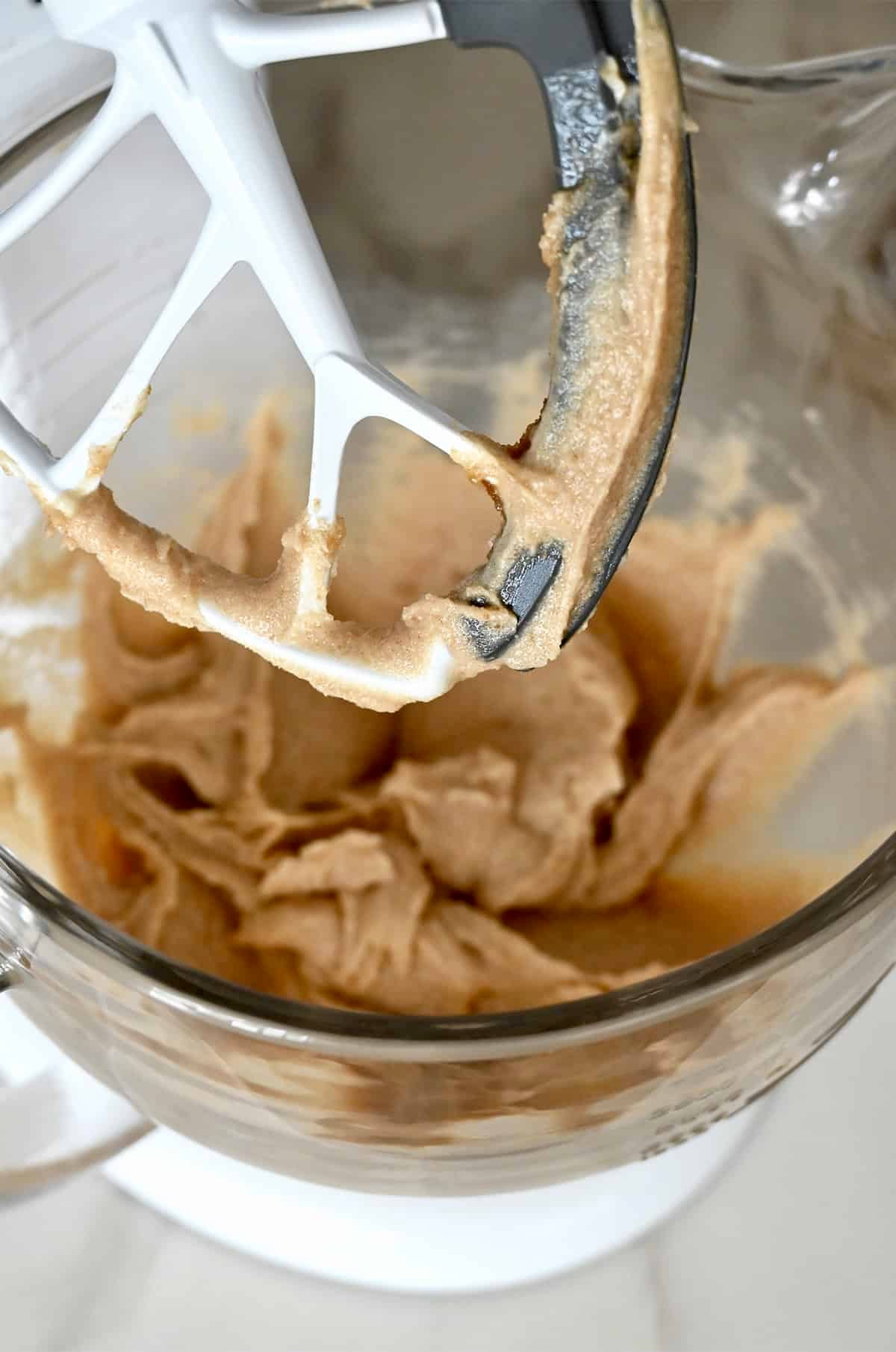 Properly creamed butter and sugar that's light and fluffy.