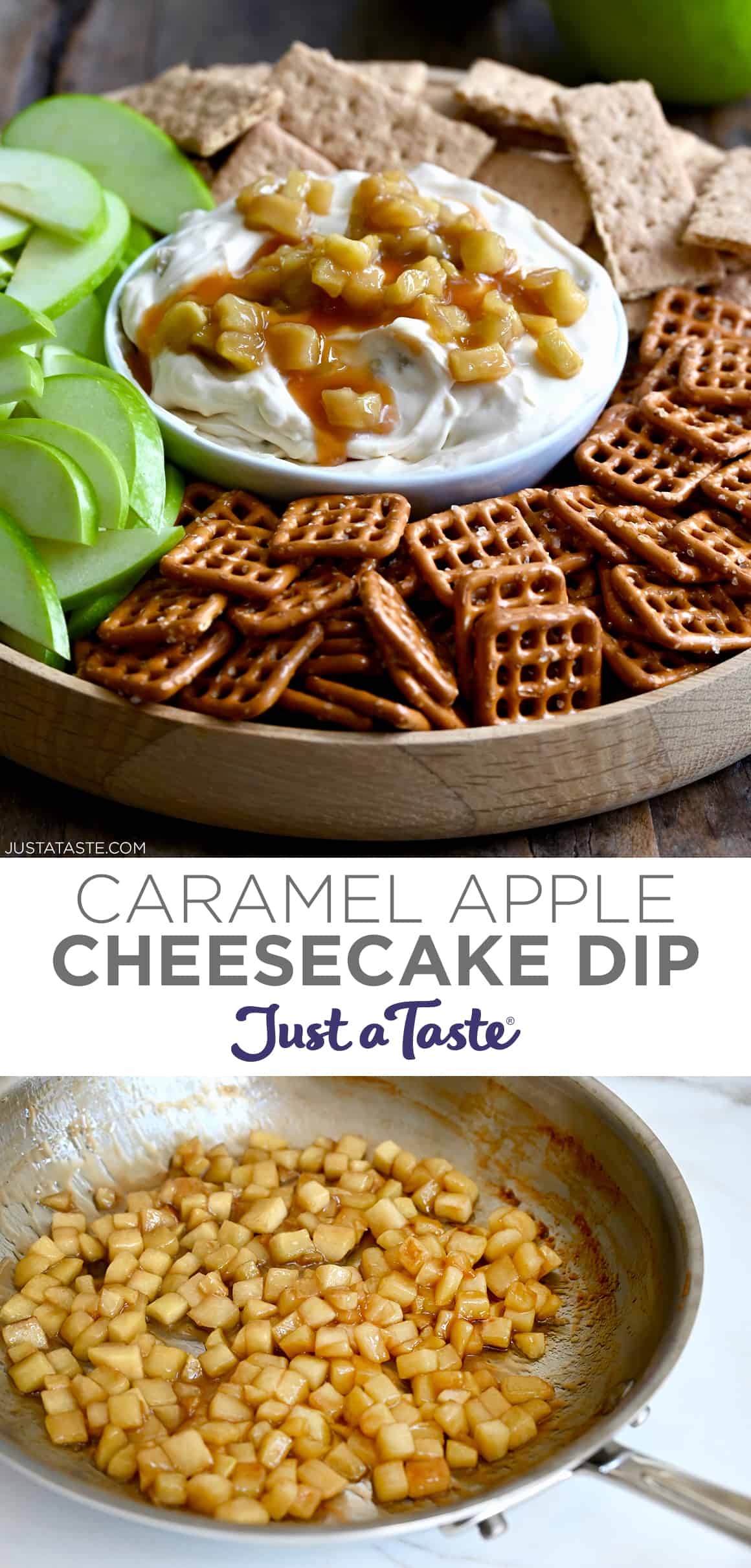 Caramel Apple Cheesecake Dip Just a Taste