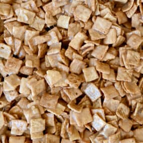 Gooey Cinnamon Toast Crunch bars before being sliced into squares.