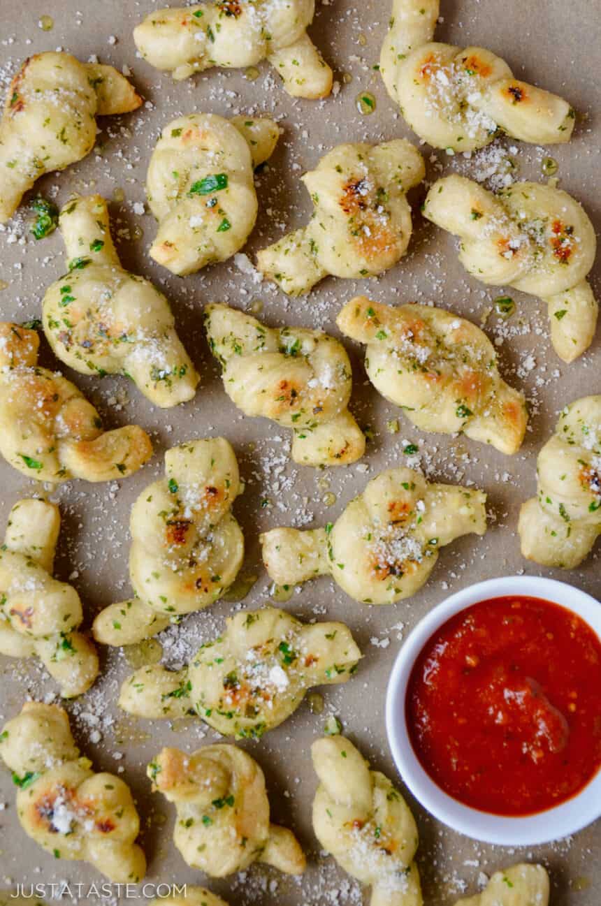 Quick Homemade Garlic Knots Just a Taste