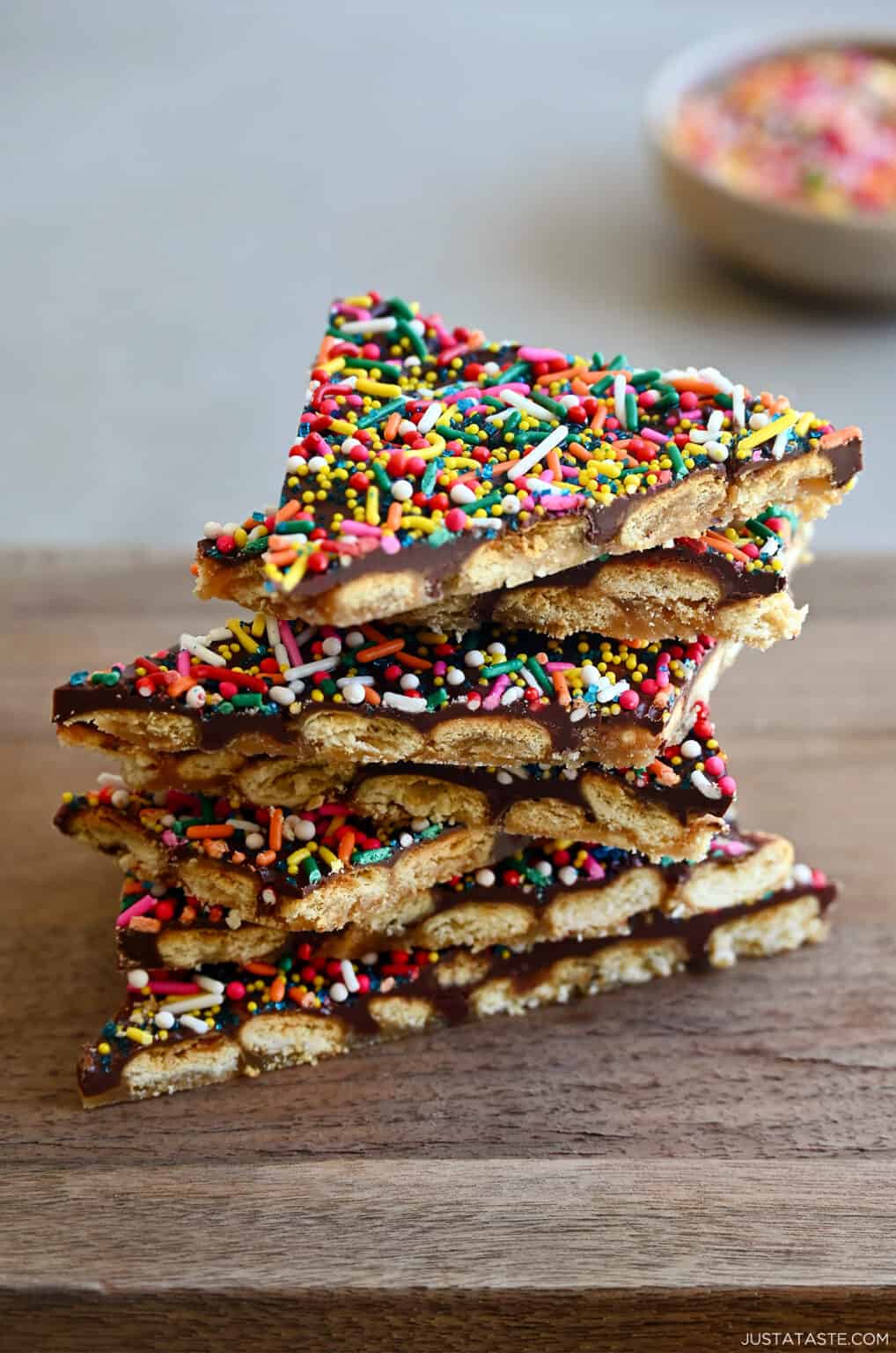 Oyster Cracker Toffee Bark Just a Taste