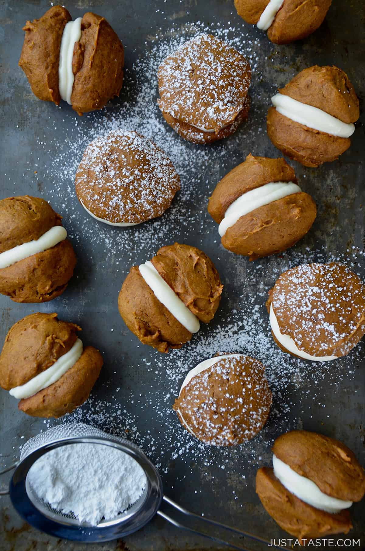 Pumpkin Whoopie Pies With Cream Cheese Filling - Taste And See