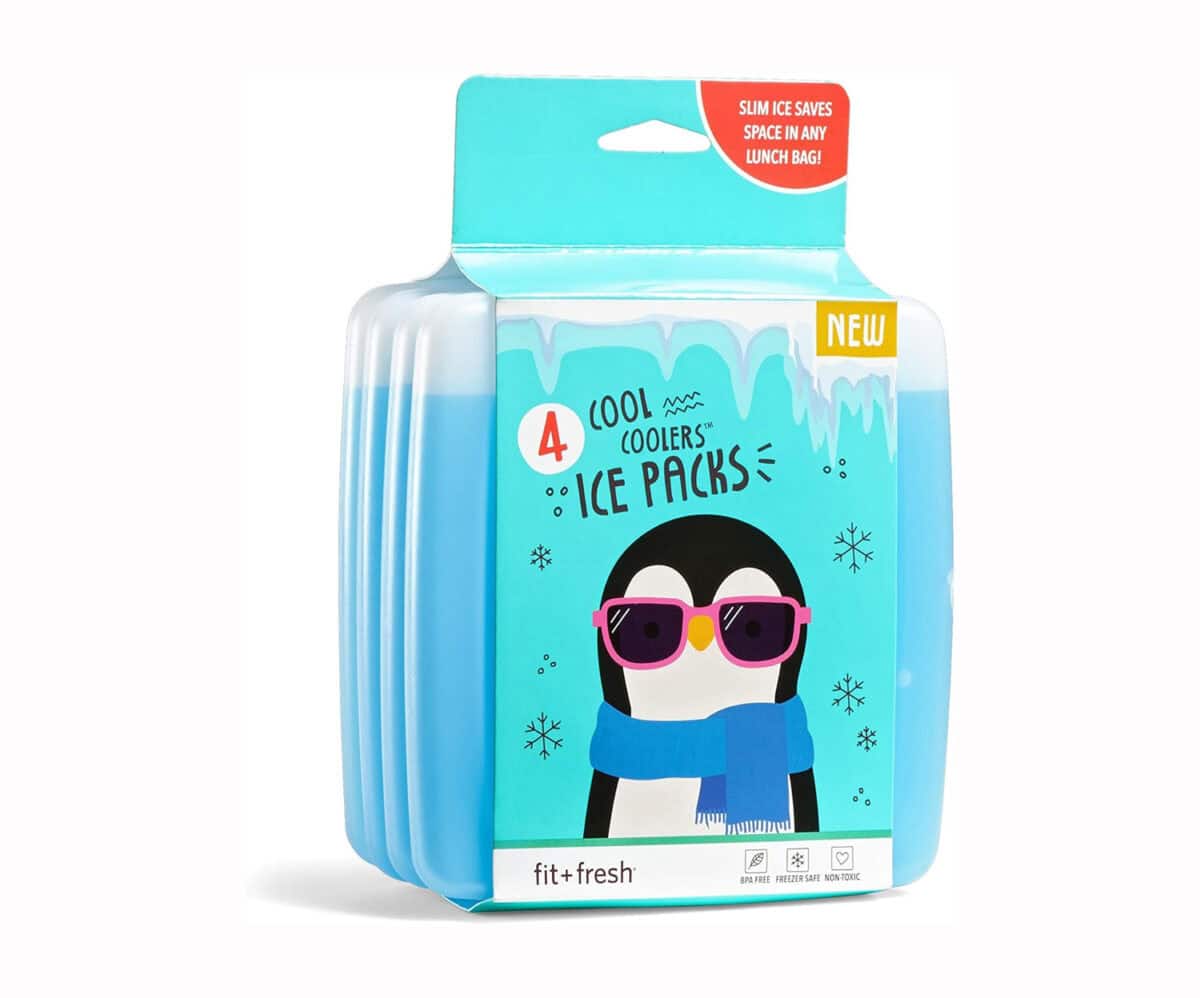 Slim reusable ice packs.