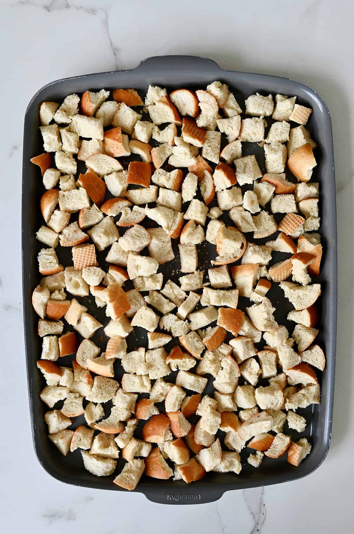 How to dry bread for homemade stuffing. 
