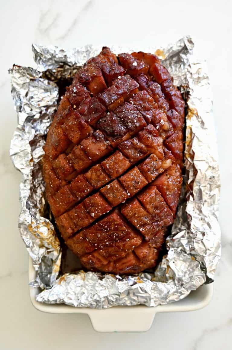Baked Ham with Brown Sugar Glaze - Just a Taste