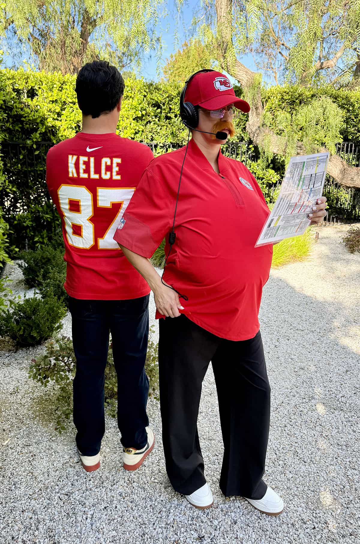 Couples Halloween costume idea with Travis Kelce and Andy Reid