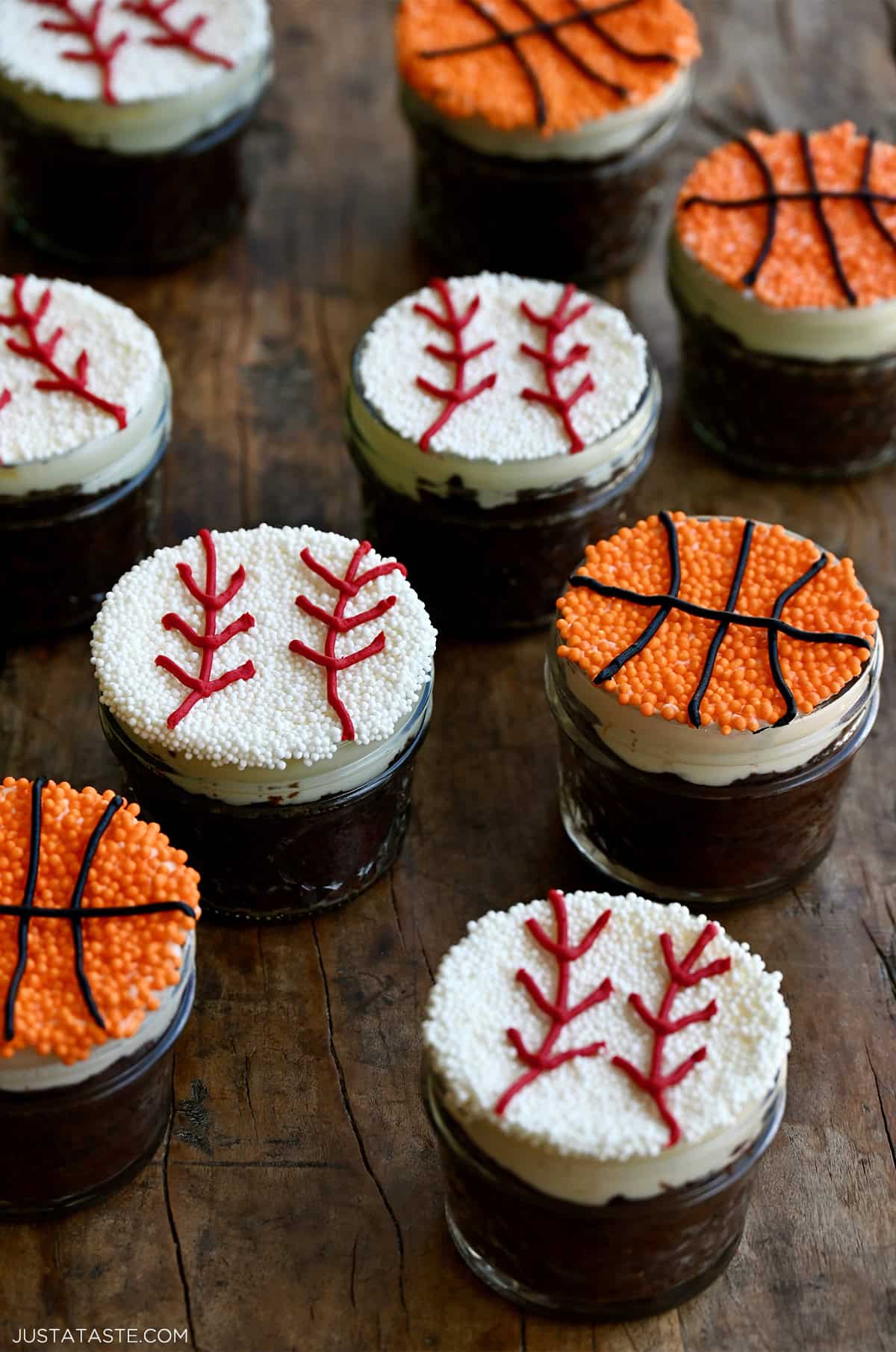 Sports dot cakes.