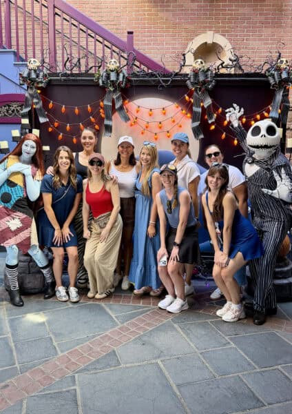 Kelly and friends at the Disneyland launch for Williams Sonoma's Nightmare Before Christmas line.